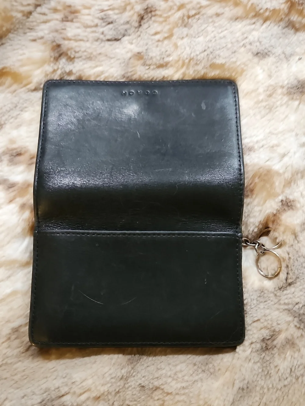 COACH Leather ID/Cards Wallet, Rich Black, UNISEX VTG/EUC